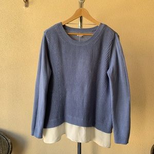 Croft & Barrow light blue layered pullover Sz L